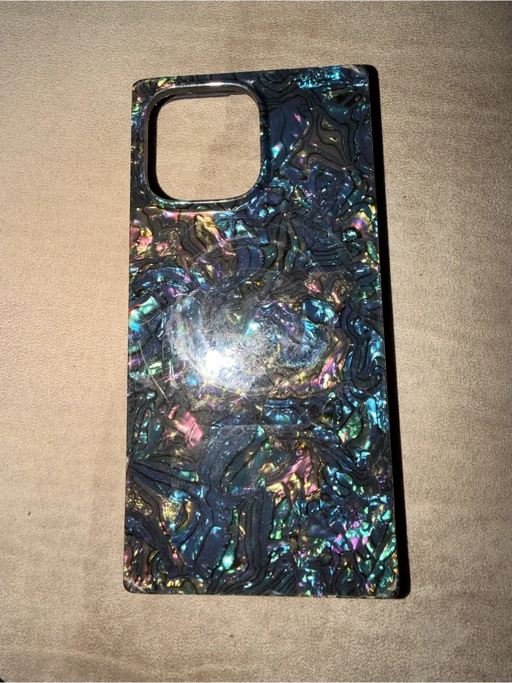 Iridescent Black Multi-Color Phone Case - Sleek Protective Cover iphone 16 pro